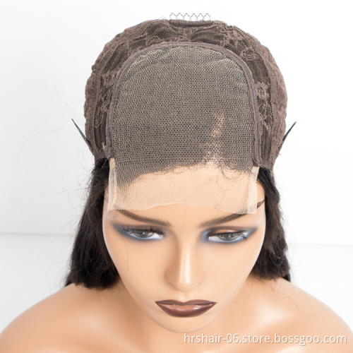 Natural Color Body Wave Glueless Wig 4x4 Transparent Hair Wig For Black Women 100% Raw Brazilian Human Hair Lace Front Wig